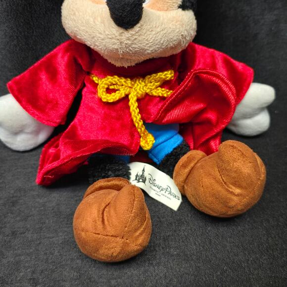 Vintage Disney Parks Mickey Mouse Sorcerers Apprentice Mini Plush Stuffed Animal - Picture 9 of 11